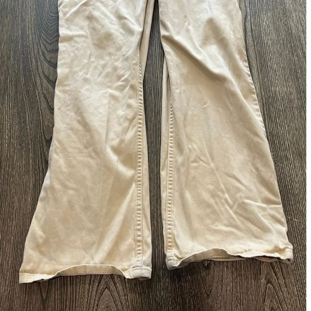 Eddie Bauer Womens Bootcut Jeans High Rise Denim Cotton Blend Stretch Tan Size 8 - Picture 2 of 12